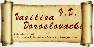 Vasilisa Doroslovački vizit kartica
